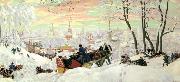 Boris Kustodiev Maslenitsa Tuesday oil